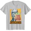 image:imageStar Wars The Mandalorian and Grogu Ready for Adventure TShirtSilver Grey
