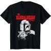 image:imageThe Mandalorian And Grogu Black amp White Duo Portrait TShirtBlack