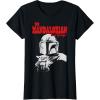 image:imageThe Mandalorian And Grogu Black amp White Duo Portrait TShirtBlack