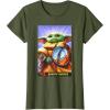 image:imageThe Mandalorian And Grogu Bounty Hunter Grogu With Beskar TShirtOlive Green