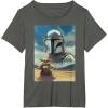 image:imageThe Mandalorian And Grogu Mando amp The Child Armored Poster TShirtAsphalt Grey