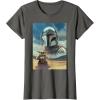 image:imageThe Mandalorian And Grogu Mando amp The Child Armored Poster TShirtAsphalt Grey