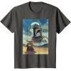 image:imageThe Mandalorian And Grogu Mando amp The Child Armored Poster TShirtAsphalt Grey