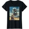 image:imageThe Mandalorian And Grogu Mando amp The Child Armored Poster TShirtBlack