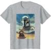 image:imageThe Mandalorian And Grogu Mando amp The Child Armored Poster TShirtHeather Grey