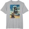image:imageThe Mandalorian And Grogu Mando amp The Child Armored Poster TShirtHeather Grey