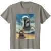 image:imageThe Mandalorian And Grogu Mando amp The Child Armored Poster TShirtSlate Grey