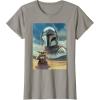 image:imageThe Mandalorian And Grogu Mando amp The Child Armored Poster TShirtSlate Grey