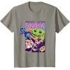 image:imageThe Mandalorian And Grogu Protect Attack Snack The Child TShirtSlate Grey