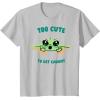image:imageThe Mandalorian And Grogu The Child Too Cute To Get Caught TShirtSilver Grey