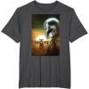 image:imageThe Mandalorian And Grogu The Child amp Mando Side Portrait TShirtDark Heather Grey