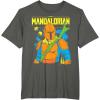 image:imageThe Mandalorian and Grogu  Mando  Neon Colors TShirtAsphalt Grey