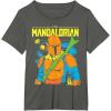 image:imageThe Mandalorian and Grogu  Mando  Neon Colors TShirtAsphalt Grey