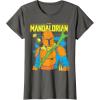 image:imageThe Mandalorian and Grogu  Mando  Neon Colors TShirtAsphalt Grey