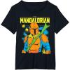 image:imageThe Mandalorian and Grogu  Mando  Neon Colors TShirtBlack