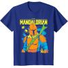 image:imageThe Mandalorian and Grogu  Mando  Neon Colors TShirtRoyal Blue