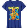 image:imageThe Mandalorian and Grogu  Mando  Neon Colors TShirtRoyal Blue