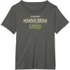 image:imageThe Mandalorian and Grogu  Tonal Washed Logo TShirtAsphalt Grey