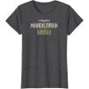 image:imageThe Mandalorian and Grogu  Tonal Washed Logo TShirtDark Heather Grey
