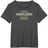 image:imageThe Mandalorian and Grogu  Tonal Washed Logo TShirtDark Heather Grey