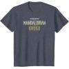 image:imageThe Mandalorian and Grogu  Tonal Washed Logo TShirtHeather Blue