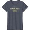 image:imageThe Mandalorian and Grogu  Tonal Washed Logo TShirtHeather Blue