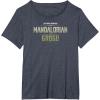 image:imageThe Mandalorian and Grogu  Tonal Washed Logo TShirtHeather Blue