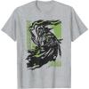 image:imageStar Wars The Mandalorian and Grogu Green Abstract TShirtHeather Grey
