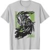 image:imageStar Wars The Mandalorian and Grogu Green Abstract TShirtSilver Grey