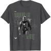 image:imageStar Wars The Mandalorian and Grogu Wherever I Go He Goes TShirtDark Heather Grey