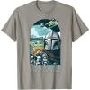 image:imageThe Mandalorian And Grogu Galaxys Most Wanted Portrait TShirtSlate Grey