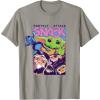 image:imageThe Mandalorian And Grogu Protect Attack Snack The Child TShirtSlate Grey