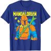 image:imageThe Mandalorian and Grogu  Mando  Neon Colors TShirtRoyal Blue