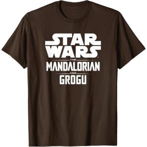 image:imageStar Wars The Mandalorian And Grogu Official Title Logo TShirtBrown