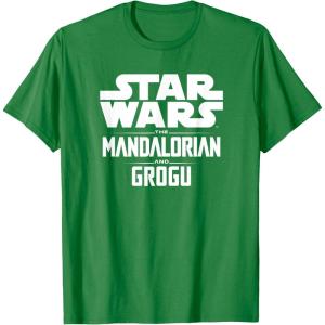 image:imageStar Wars The Mandalorian And Grogu Official Title Logo TShirtKelly Green