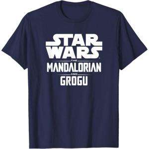 image:imageStar Wars The Mandalorian And Grogu Official Title Logo TShirtNavy Blue