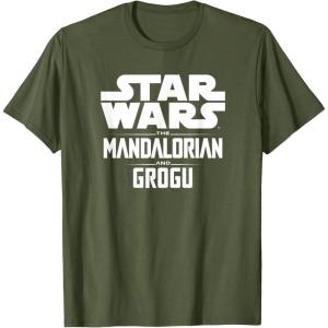 image:imageStar Wars The Mandalorian And Grogu Official Title Logo TShirtOlive Green