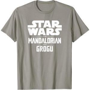 image:imageStar Wars The Mandalorian And Grogu Official Title Logo TShirtSlate Grey