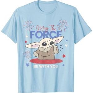 image:imageStar Wars The Mandalorian May The Force Be With You Firework TShirtBaby Blue