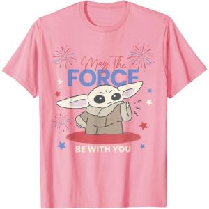 image:imageStar Wars The Mandalorian May The Force Be With You Firework TShirtPink