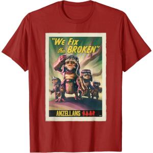 image:imageStar Wars The Mandalorian and Grogu Anzellans Fix the Broken TShirtCranberry Red
