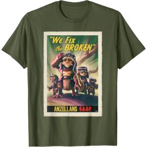 image:imageStar Wars The Mandalorian and Grogu Anzellans Fix the Broken TShirtOlive Green