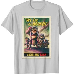image:imageStar Wars The Mandalorian and Grogu Anzellans Fix the Broken TShirtSilver Grey