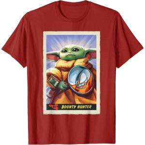 image:imageStar Wars The Mandalorian and Grogu Bounty Hunter Card 31 TShirtCranberry Red