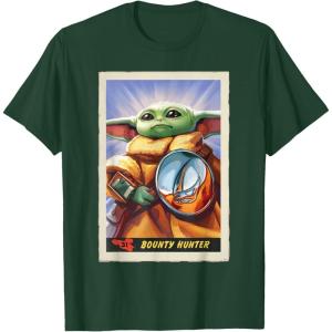 image:imageStar Wars The Mandalorian and Grogu Bounty Hunter Card 31 TShirtDark Green