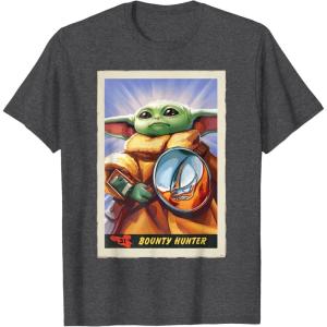 image:imageStar Wars The Mandalorian and Grogu Bounty Hunter Card 31 TShirtDark Heather Grey