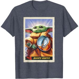 image:imageStar Wars The Mandalorian and Grogu Bounty Hunter Card 31 TShirtHeather Blue