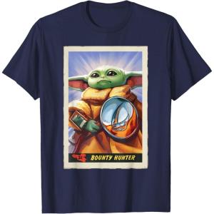 image:imageStar Wars The Mandalorian and Grogu Bounty Hunter Card 31 TShirtNavy Blue