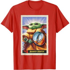 image:imageStar Wars The Mandalorian and Grogu Bounty Hunter Card 31 TShirtRed
