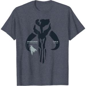image:imageStar Wars The Mandalorian and Grogu Bounty Hunter TShirtHeather Blue